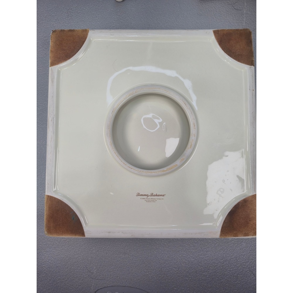 Tommy Bahama Puffin & Bluffin Casino Marathon Ceramic Cigar Ashtray 2008 Cream - Picture 6 of 8